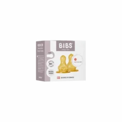 BIBS Baby Bottle Nipple Round Latex Medium Flow 2-pack