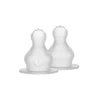 BIBS Baby Bottle Nipple Round Silicone Thick Flow 2-pack