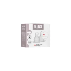 BIBS Baby Bottle Nipple Round Silicone Thick Flow 2-pack