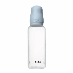 BIBS Baby Bottle Round Latex Medium Flow Baby Blue 270 ml