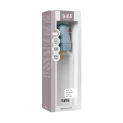 BIBS Baby Bottle Round Latex Medium Flow Baby Blue 270 ml
