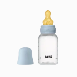 BIBS Baby Bottle Round Latex Slow Flow Baby Blue 150 ml