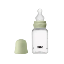 BIBS Baby Bottle Round Silicone Slow Flow Sage 150 ml