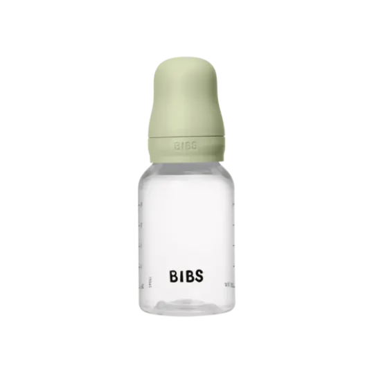 BIBS Baby Bottle Round Silicone Slow Flow Sage 150 ml