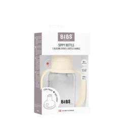 BIBS Baby Sippy Bottle Spout Silicone Ivory 150 ml 1-pack