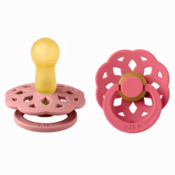 BIBS Boheme Latex Size 2 Dusty Pink/Coral 2-pack