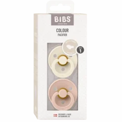 BIBS Colour Latex Anatomical Size 1 Ivory/Blush 2-pack