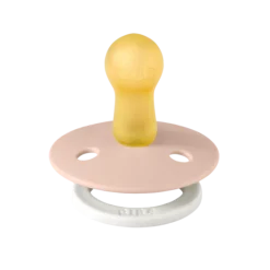 BIBS Colour Latex Size 1 Blush GLOW/Vanilla GLOW 2-pack