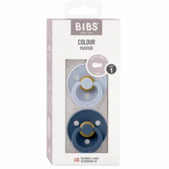BIBS Colour Latex Size 1 Dusty Blue/Steel Blue 2-pack