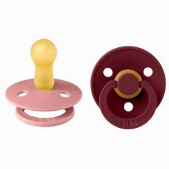 BIBS Colour Latex Size 2 Dusty Pink/Elderberry 2-pack