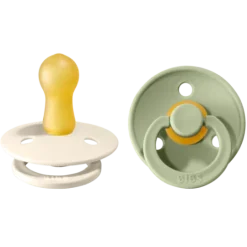 BIBS Colour Latex Size 2 Ivory/Sage 2-pack