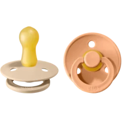 BIBS Colour Latex Size 2 Vanilla/Peach 2-pack