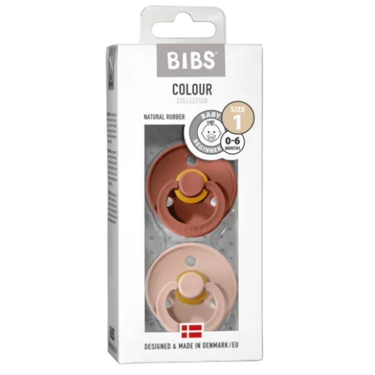 BIBS Colour Latex Size 1 Woodchuck/Blush 2-pack