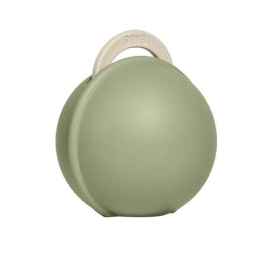 BIBS Colour Pacifier Round Latex Size 1 Ivory & Pacifier Case Mini Sage