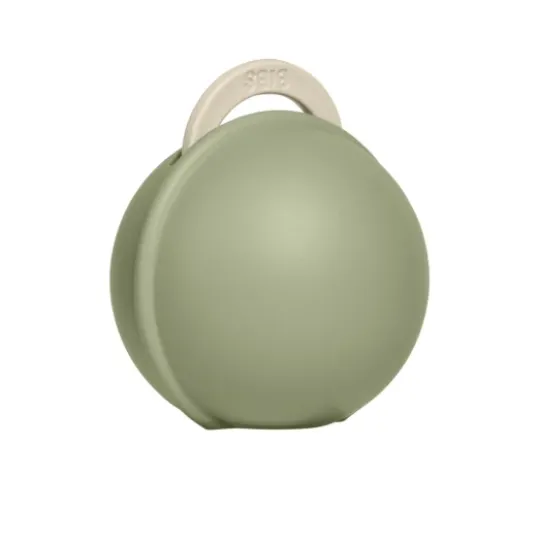 BIBS Colour Pacifier Round Latex Size 2 Ivory & Pacifier Case Mini Sage