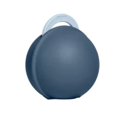BIBS Colour Pacifier Round Latex Size 1 Baby Blue & Pacifier Case Mini Steel Blue