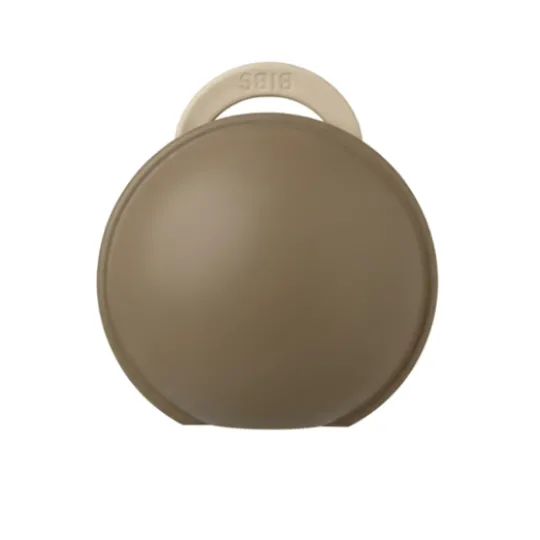 BIBS Colour Pacifier Round Latex Size 2 Vanilla & Pacifier Case Mini Dark Oak