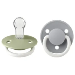 BIBS De Lux Silicone Onesize Sage GLOW/Cloud GLOW 2-pack