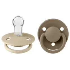 BIBS De Lux Silicone Onesize Vanilla/Dark Oak 2-pack