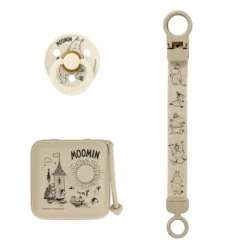BIBS Moomin Gift Set Soothe & Go Latex Size 2 Vanilla