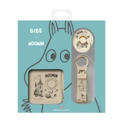 BIBS Moomin Gift Set Soothe & Go Latex Size 2 Vanilla