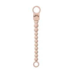 BIBS Pacifier Clip Beaded Blush