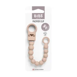 BIBS Pacifier Clip Beaded Blush