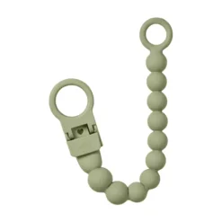 BIBS Pacifier Clip Beaded Sage