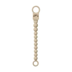 BIBS Pacifier Clip Beaded Vanilla