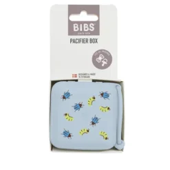 BIBS Studio Pacifier Box Caterpillar Beetle Mix Baby Blue