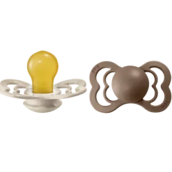 BIBS Supreme Latex Size 2 Vanilla/Dark Oak 2-pack