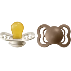 BIBS Supreme Latex Size 1 Vanilla/Dark Oak 2-pack