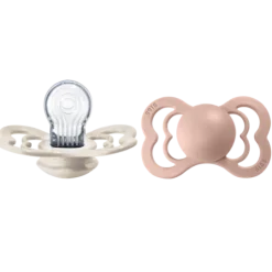 BIBS Supreme Silicone Size 2 Ivory/Blush 2-pack
