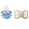 BIBS Supreme Silicone Size 2 Vanilla/Sky Blue 2-pack