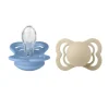 BIBS Supreme Silicone Size 1 Vanilla/Sky Blue 2-pack