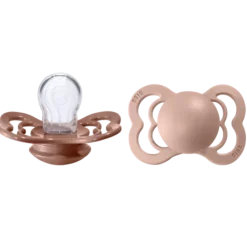 BIBS Supreme Silicone Size 1 Woodchuck/Blush 2-pack