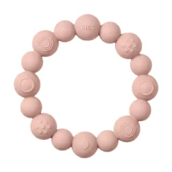 BIBS Teething Ring Beaded Blush
