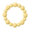 BIBS Teething Ring Beaded Pale Butter