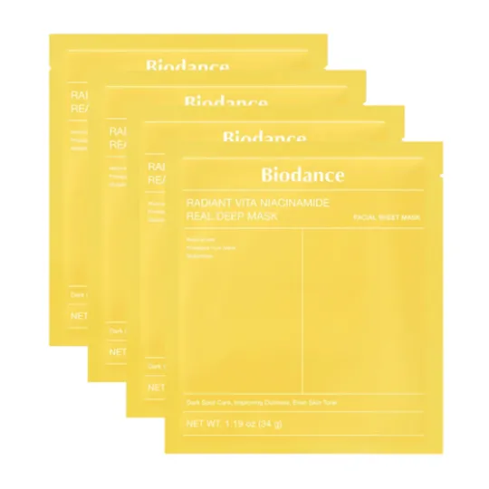 Biodance Radiant Vita Niacinamide Real Deep Mask 4 st