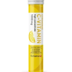 BioSalma C-vitamin 1000 mg Citron 20 brustabletter