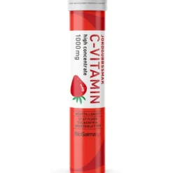 BioSalma C-vitamin 1000 mg Jordgubb 20 brustabletter