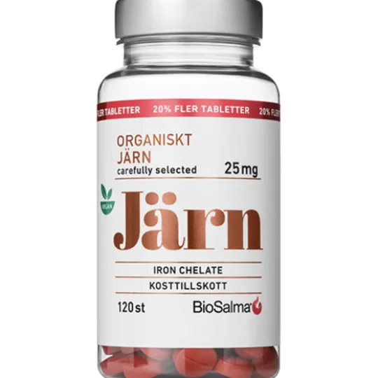 BioSalma Järn kelaterat 120 tabletter