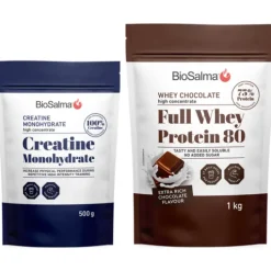 BioSalma Kreatin + Vassleprotein Styrkestack