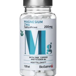 BioSalma Magnesium ZMA 200 mg 120 tabletter