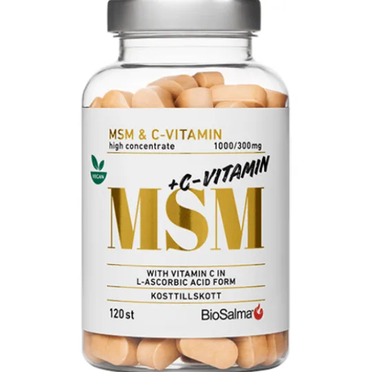 BioSalma MSM + C-vitamin 120 tabletter