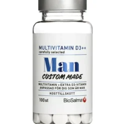 BioSalma Multivitamin Man D-vitamin++ 100 tabletter