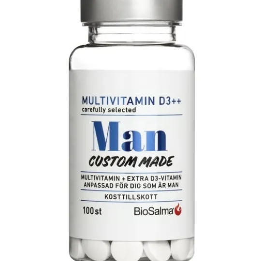 BioSalma Multivitamin Man D-vitamin++ 100 tabletter
