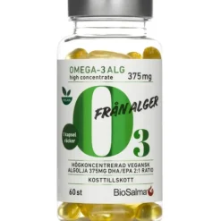 BioSalma Omega-3 av Alg 375 mg DHA/EPA 60 kapslar
