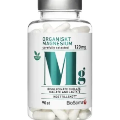 BioSalma Organiskt Magnesium 120 mg 90 kapslar