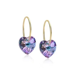 Blomdahl GT Ear Ring 14 mm, Heart 10 mm Lilac